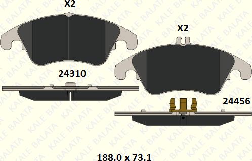 KALE 24310 194 05 - Bremžu uzliku kompl., Disku bremzes autospares.lv