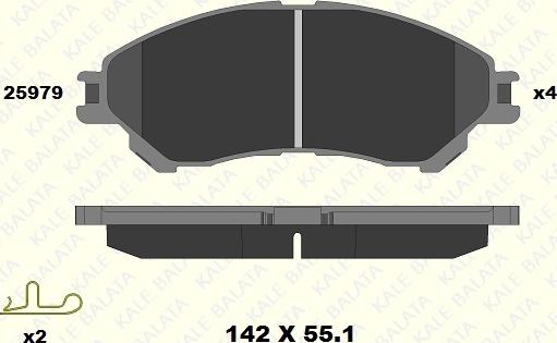 KALE 25979 168 14 - Brake Pad Set, disc brake www.autospares.lv