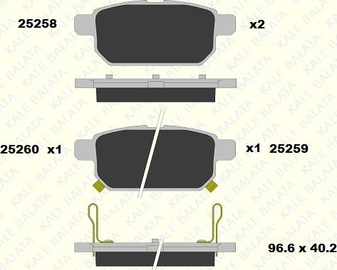 KALE 25258 143 05 - Bremžu uzliku kompl., Disku bremzes autospares.lv