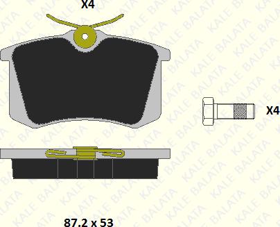 KALE 20961 152 44 - Bremžu uzliku kompl., Disku bremzes autospares.lv