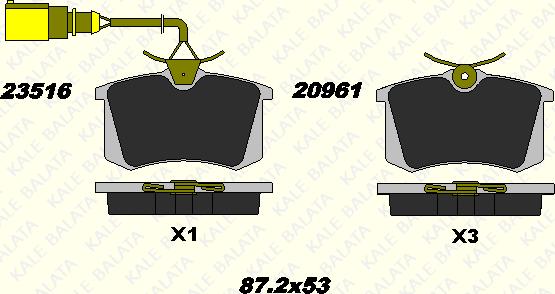 KALE 20961 172 35 - Bremžu uzliku kompl., Disku bremzes autospares.lv