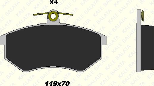 KALE 20669 162 14 - Brake Pad Set, disc brake www.autospares.lv