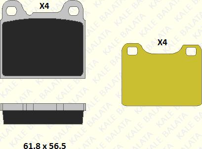 KALE 20755 150 14 - Brake Pad Set, disc brake www.autospares.lv