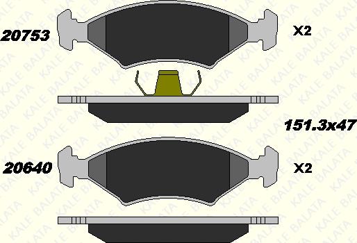 KALE 20753 180 05 - Bremžu uzliku kompl., Disku bremzes autospares.lv