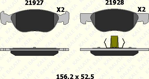 KALE 21927 179 05 - Bremžu uzliku kompl., Disku bremzes autospares.lv