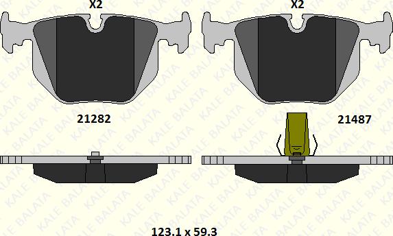 KALE 21487 172 05 - Bremžu uzliku kompl., Disku bremzes www.autospares.lv