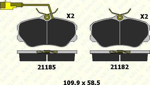 KALE 21185 194 35 - Bremžu uzliku kompl., Disku bremzes autospares.lv