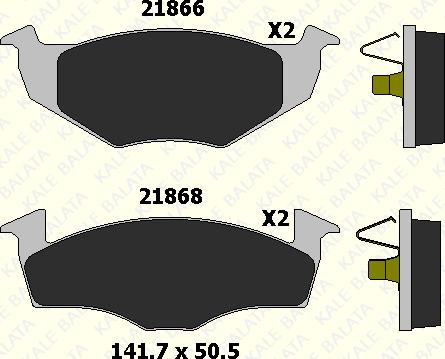 KALE 21866 172 05 - Bremžu uzliku kompl., Disku bremzes www.autospares.lv