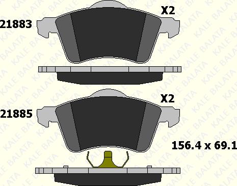 KALE 21883 196 05 - Bremžu uzliku kompl., Disku bremzes autospares.lv