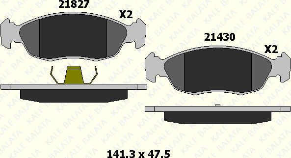 KALE 21827 173 05 - Brake Pad Set, disc brake www.autospares.lv