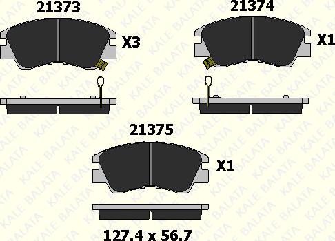 KALE 21373 165 05 - Тормозные колодки, дисковые, комплект www.autospares.lv