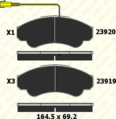 KALE 23919 191 05 - Brake Pad Set, disc brake www.autospares.lv