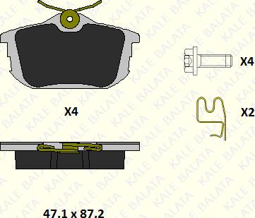 KALE 23549 168 15 - Brake Pad Set, disc brake www.autospares.lv