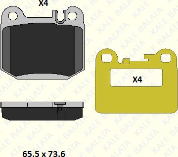 KALE 23157 160 04 - Тормозные колодки, дисковые, комплект www.autospares.lv