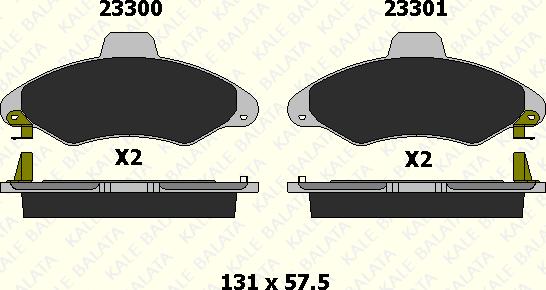 KALE 23300 186 05 - Bremžu uzliku kompl., Disku bremzes autospares.lv