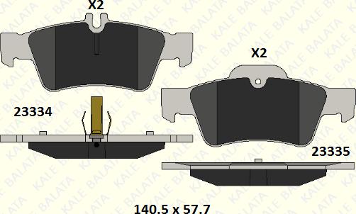 KALE 23334 165 05 - Bremžu uzliku kompl., Disku bremzes www.autospares.lv