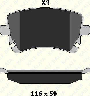 KALE 23326 177 24 - Brake Pad Set, disc brake www.autospares.lv