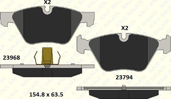 KALE 23794 203 05 - Тормозные колодки, дисковые, комплект www.autospares.lv