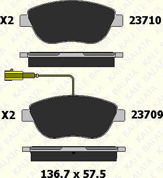 KALE 23710 192 35 - Bremžu uzliku kompl., Disku bremzes autospares.lv