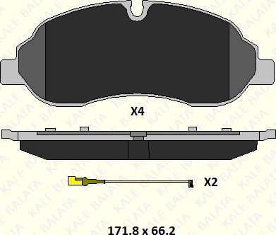 KALE 22034 177 14 - Bremžu uzliku kompl., Disku bremzes autospares.lv