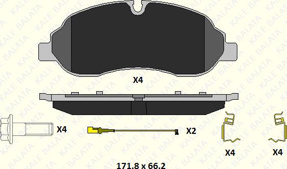 KALE 22034 177 24 - Bremžu uzliku kompl., Disku bremzes autospares.lv