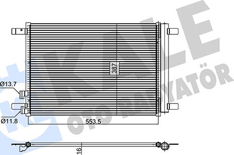 KALE OTO RADYATÖR 492000 - Kondensators, Gaisa kond. sistēma www.autospares.lv