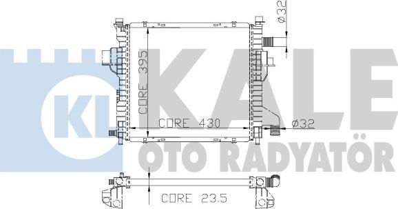 KALE OTO RADYATÖR 197100 - Radiator, engine cooling www.autospares.lv