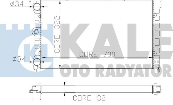 KALE OTO RADYATÖR 139700 - Radiators, Motora dzesēšanas sistēma www.autospares.lv