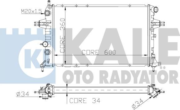 KALE OTO RADYATÖR 138300 - Radiators, Motora dzesēšanas sistēma www.autospares.lv