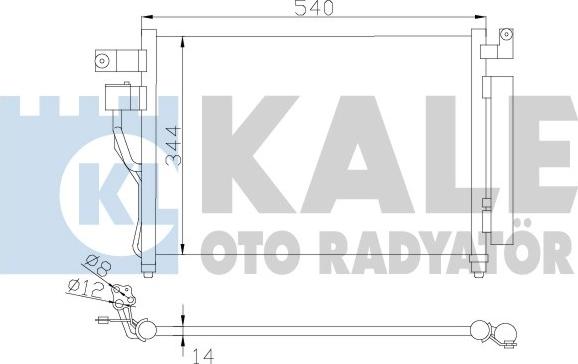 KALE OTO RADYATÖR 391400 - Kondensators, Gaisa kond. sistēma www.autospares.lv