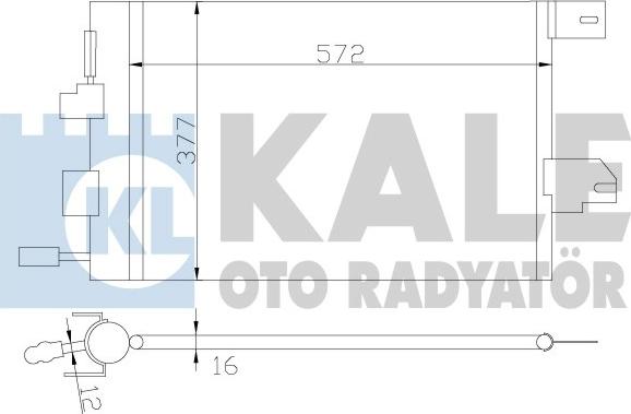 KALE OTO RADYATÖR 393300 - Kondensators, Gaisa kond. sistēma www.autospares.lv