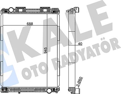 KALE OTO RADYATÖR 349455 - Radiators, Motora dzesēšanas sistēma www.autospares.lv