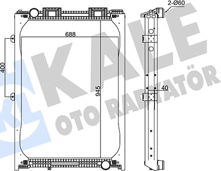 KALE OTO RADYATÖR 349370 - Radiators, Motora dzesēšanas sistēma www.autospares.lv