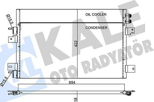 KALE OTO RADYATÖR 345640 - Kondensators, Gaisa kond. sistēma www.autospares.lv