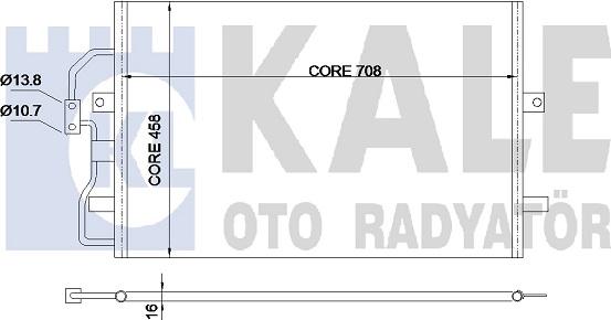 KALE OTO RADYATÖR 345670 - Kondensators, Gaisa kond. sistēma www.autospares.lv