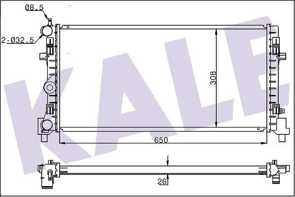 KALE OTO RADYATÖR 345835 - Radiators, Motora dzesēšanas sistēma www.autospares.lv