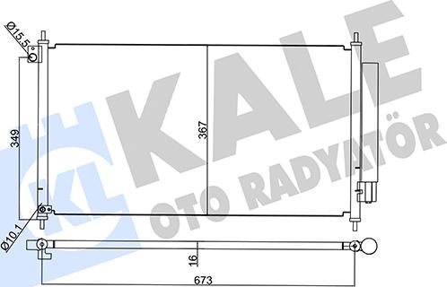 KALE OTO RADYATÖR 345395 - Kondensators, Gaisa kond. sistēma www.autospares.lv