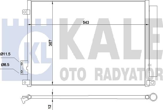 KALE OTO RADYATÖR 345360 - Kondensators, Gaisa kond. sistēma www.autospares.lv