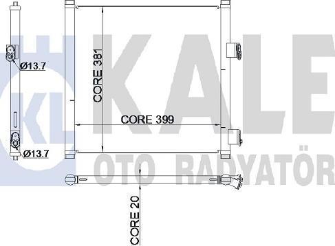 KALE OTO RADYATÖR 345225 - Kondensators, Gaisa kond. sistēma www.autospares.lv