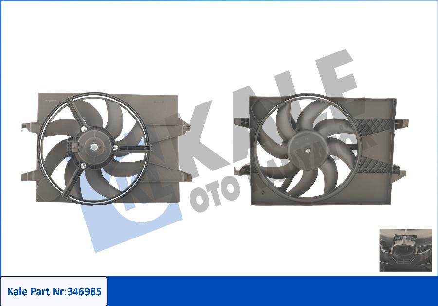 KALE OTO RADYATÖR 346985 - Ventilators, Motora dzesēšanas sistēma www.autospares.lv