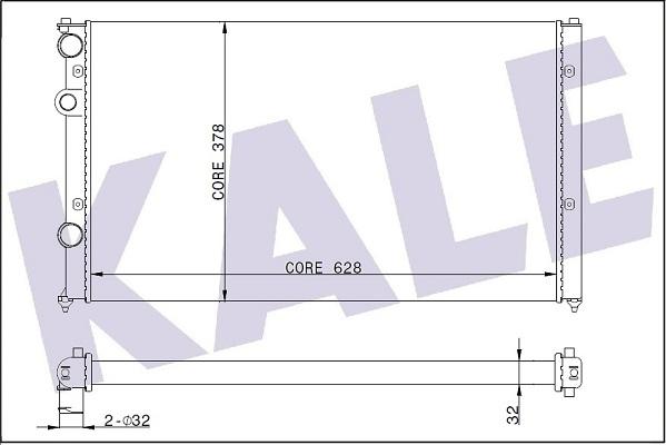 KALE OTO RADYATÖR 346050 - Radiators, Motora dzesēšanas sistēma autospares.lv