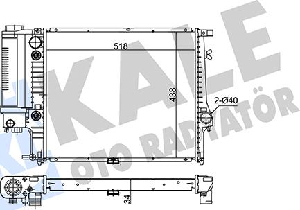 KALE OTO RADYATÖR 348900 - Radiators, Motora dzesēšanas sistēma www.autospares.lv