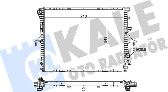 KALE OTO RADYATÖR 348320 - Radiators, Motora dzesēšanas sistēma www.autospares.lv