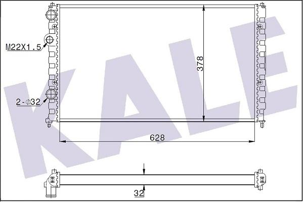 KALE OTO RADYATÖR 348260 - Radiators, Motora dzesēšanas sistēma autospares.lv