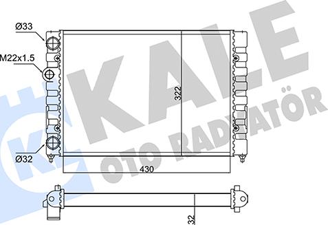 KALE OTO RADYATÖR 348230 - Radiators, Motora dzesēšanas sistēma www.autospares.lv