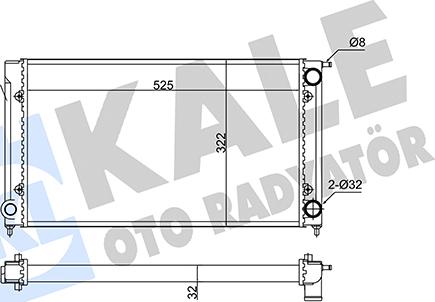 KALE OTO RADYATÖR 348220 - Radiators, Motora dzesēšanas sistēma autospares.lv