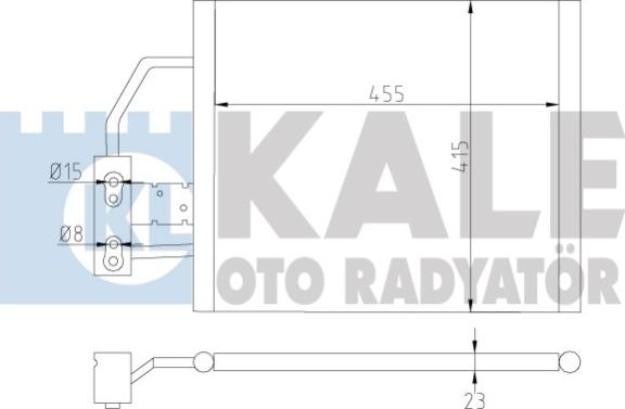 KALE OTO RADYATÖR 343055 - Kondensators, Gaisa kond. sistēma www.autospares.lv
