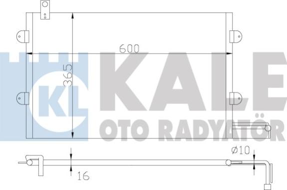 KALE OTO RADYATÖR 342945 - Kondensators, Gaisa kond. sistēma www.autospares.lv