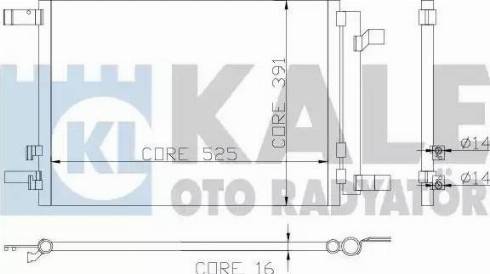 KALE OTO RADYATÖR 342405 - Kondensators, Gaisa kond. sistēma www.autospares.lv