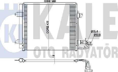 KALE OTO RADYATÖR 342485 - Kondensators, Gaisa kond. sistēma www.autospares.lv